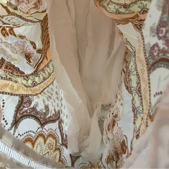 ANTHROPOLOGIE Farm Rio V Neck Flutter Sleeve Dress - Picture 6 of 15